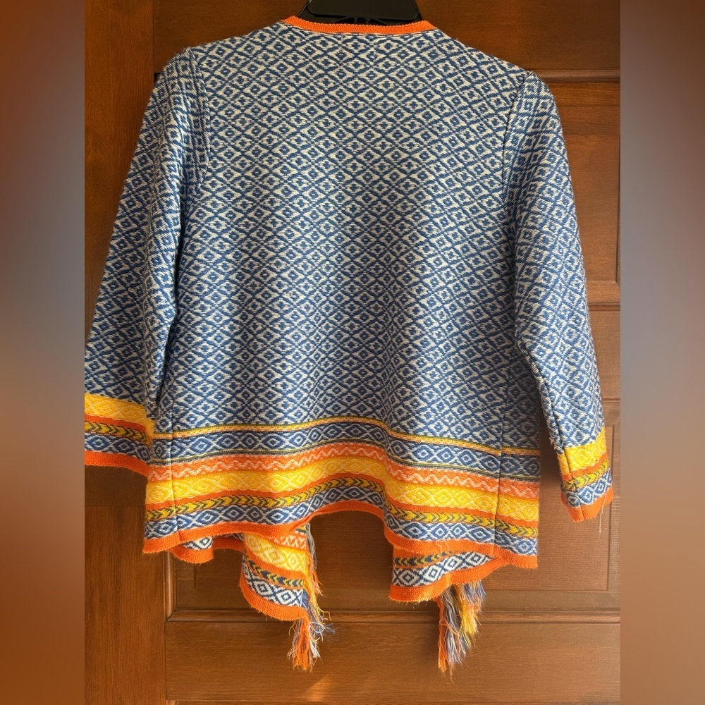 Ruby Rd Open Front Cardigan Sweater Fringe Trim S… - image 3